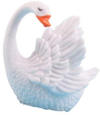 Backbayia Harz Schwan Figuren Statue Dekofigur Ornament Dekoration für Zuhause, Büro