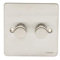 Schneider Electric Ultimate Flat Plate - Double 2 Way LED Dimmer Light Switch, 100 W/VA, GU6222LMSS, Stainless Steel
