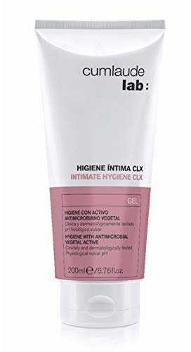 Cumlaude Lab Higiene Íntima CLX - Gel Limpiador con Clorhexidina que aporta una Acción Higienizante y Protectora - con Activo Vegetal y pH Neutro - 200 ml