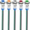 Gebildet 5 Stück 8mm 3V-4.5V-5V-6V-7.5V-9V LED Metall Kontrollleuchte Wasserdichte Signallampe Pilot Dash mit Draht (Rot/Orange/Blau/Grün/Weiß)
