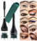 LSxia Gel-Eyeliner Set, 2-in-1, Tattoo-Eyeliner für die Augen, wasserfest, fleckenabweisend, Eyeliner und Eyeliner, Eyeliner-Werkzeug mit Pinsel