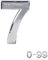 Silver Door Numbers Stick On, 0-99, Letters A, B, C, D, 3'' House Numbers Self Adhesive Stickers, For Doors, Mail Boxes, Hotel Rooms (7)