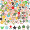 Kalolary 140 Stück Verschiedene Emaille Charm, 70 Stile Blumen Themen Anhänger Kaktus Sonnenblume Gänseblümchen Sortiert Vergoldet Emaille Anhänger für Ohrringe Halskette Armband Schmuck DIY Basteln