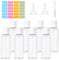flintronic 8pcs Flacons Vide de Voyage 100ml, Petit Flacon Transparent Voyage, 100ml Bouteilles de Voyage en Plastique Transparent Vide pour Cosmetique, Kit de Bouteille de Voyage