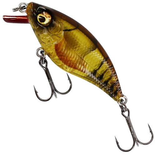 Westin Hardbait zum Spinnfischen auf Barsche & Forellen 5cm 6g BuzzBite SR Crankbait Low Floating, Farbe:Clear Brown Craw