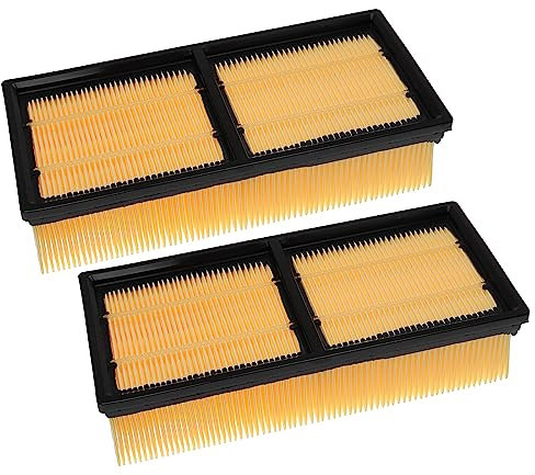vhbw Set 2x Flat-Fold Filter compatible with Kärcher IVC 60/12-1 Tact Ec Industrial Vacuum Cleaner - Pleated Filter Element