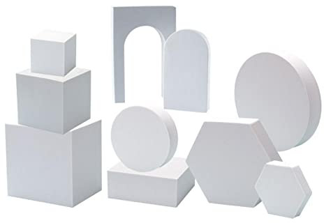QOTSTEOS Photography Background Prop, 10pcs/set Photography Background Prop Jewelry Display Shooting Geometric Cube