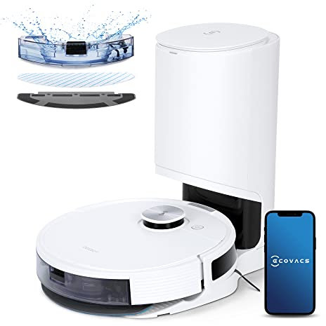 ECOVACS DEEBOT N10+ Robot Vacuum Cleaner with Mop 4300Pa (Auto-Empty Station, 300 min, 4300 sqft, TrueMapping 2.0 dToF Laser Navigation, Carpet Detection, Precise Customized Cleaning, No-go Zones)