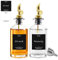 HMJIA Aceitera y Vinagrera con Pitorro de Acero Inoxidable 304 y Cristal Utensilio de Cocina Cooking Oil Dispensador Aceite de Oliva Recipiente Aceite 350ML 2 Piezas con 78 Pegatinas (Oro)