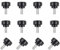 NICECRAFT Lot de 12 vis moletées M4 x 10 mm filetées pour moniteur, vis de montage Vesa, boutons de serrage en acier au carbone
