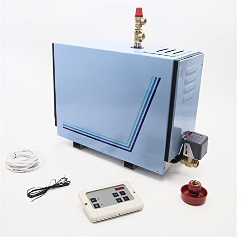 EBAYTV Saunaverdampfer Luxus Sauna Bad Spa Generator Home Commercial Dampfduschgenerator Kit System 6kW Selbstdrainierender Sauna-Baddampfer for Zuhause SPA Dusche