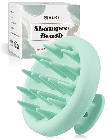 SIVLKI Spazzola massaggiante per cuoio capelluto, massaggiatore scalp, spazzola per shampoo in silicone, massaggio per peeling e massaggio alla testa