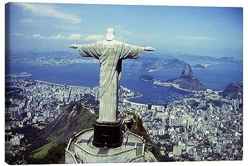 Posterlounge Christus-Statue in Rio de Janeiro Leinwandbild
