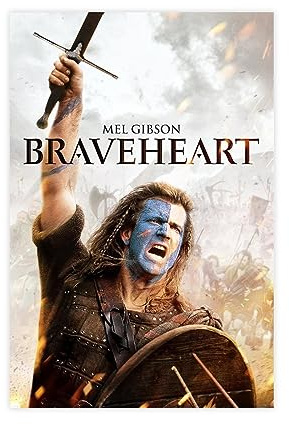 Braveheart Filmposter auf Leinwand, Poster, Wandkunst, Dekor, Bild, Gemälde für Wohnzimmer, Schlafzimmer, Dekoration, ungerahmt, 30 x 45 cm