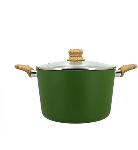 MENASTYL - Faitout 24cm Colorama olive - En Aluminium - Revêtement antiadhésif en céramique - Tous feux dont induction