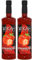 Mikah - Premium Flavors - Strawberry (Fragole) x2 | Sirop pour boissons et desserts | Usage professionnel | 2 bouteilles de 1 litre (2x1000ml)
