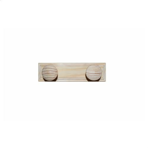 Aranaz Aufhänger, 2 Knäufe ohne Lack, 28 x 9 x 6