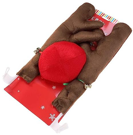 Amosfun Weihnachten Auto deko Weihnachts Auto deko weihnachtsauto elchgeweih Auto Rentier Nase Hirschhörner für Fahrzeuge Autodekoration Auto Dekorationen für Weihnachten Wagen schmücken