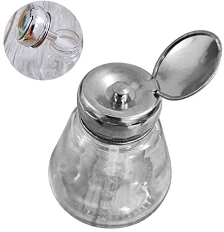 FRCOLOR Terrarium Nail Polish Empty Bottle Solvent Glass Container Glass Container Pedicure Nail Bottles Pump Bottle Liquid Nail Polish Remover Dosing Bottle Storage Bottle
