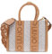 LIU.JO Small Tote Tasche, Handtasche, Umhängetasche, Hellblau-Cognac