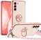 Miss Arts Coque de protection pour Samsung Galaxy S21 avec anneau de support pour téléphone portable Samsung Galaxy S21 - Fine - Résistante aux chocs - Rose