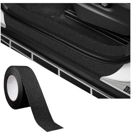 Adunsiaoto Car Sill Protectors Strips Door Protector, Anti Scratch Guard Bumper Sticker Spoiler Edge Protection for Cars Trucks SUVs, Automotive Door Sill Strip PEVA Bumper Strip Film(Black)