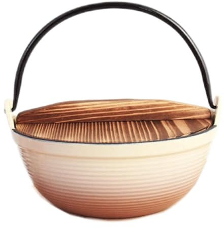 Mswborml Olandese in Ghisa Vetrificata con Coperchio in Legno Forno Olandese Pentola in Ghisa 2In1 da 1,25 L E Padella da L Pronta, Anti Perdite Casseruola Coperchio/Padella a Doppia Funzione