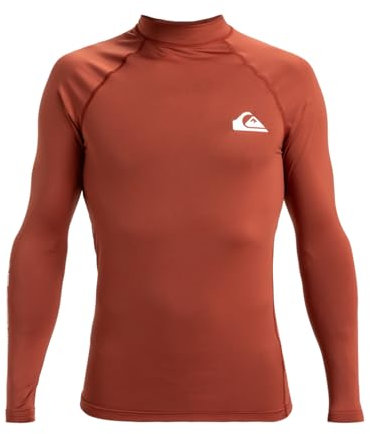 Quiksilver Long Sleeve UPF 50 Surf T-Shirt EVERYDAY UPF50 LS Men Brown S