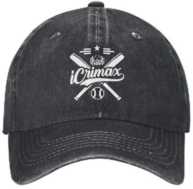 QIYAEUA Klassische Icrimax Wand Und Kunst Baseballkappen für Männer Frauen Distressed Gewaschene Kopfbedeckung Outdoor Workouts Geschenk Hüte Kappe Geschenk