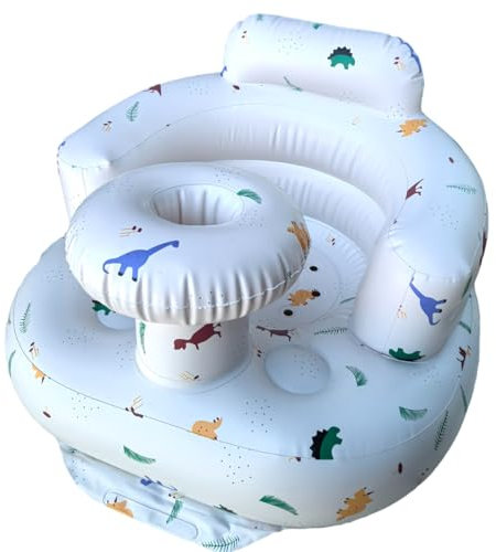Siège Gonflable Pour Bébés de 3 à 36 mois Siège de Canapé Pour Bébé Soutien du Dos Pour Nourrisson, Chaise pour Tout-petit, Siège au sol Cadeaux Pour Bébé (Dinosaures)