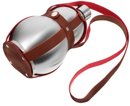 BESPORTBLE Edelstahl Wasserflasche Im Kürbis Stil 500 Ml Tragbare Outdoor Trinkflasche Mit Pu Schutzhülle Leicht Und Für Reisen Fitness Und Camping