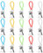 AHQiZFX Tea Towel Clips, 15 Pcs Metal Tea Towel Storage Clips with Hanging Loop, Multi-Color Kitchen Towels Clips, Small Hook Clips for Bedroom, Bathroom, Kitchen, Cupboard (5 Colors)