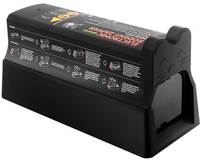 DSYOGX 7000V Elektrische Rattenfalle, Rattenfallen Nagetierbekämpfung Artefakt, Elektro Rattenköderbox Köderbox Ratten Mausefalle, für Mäuse Hamster Wühlmäuse, Schwarz