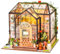 Mini Maison Fleurie, Maison de Poupée Miniature DIY avec Éclairage LED Puzzle 3D en Bois à Construire Cadeau Créatif Adulte & Adolescent