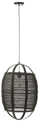 Paris Prix Lampe Suspension en Bambou Ion 37cm Noir