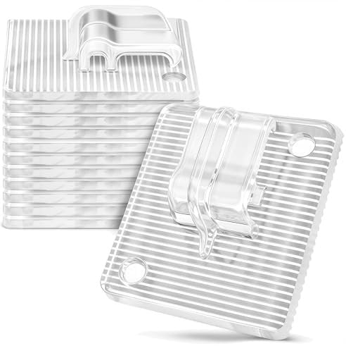 KONZEPT Lot de 50 crochets adhésifs pour fixation filet pour chat sur le balcon, extra forts – Transparents, petits, sans perçage, résistants aux intempéries, adaptés à l'extérieur