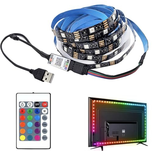 16.4ft 5V USB LED Strip Light 5050 SMD RGB Lichter Flexibles Band Bluetooth LED Lampe Band RGB Selbstklebende TV Desktop Diode