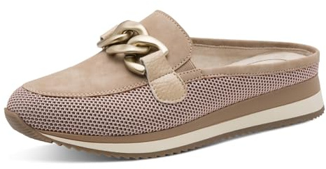 Jana Women's Softline Sabot 8-27360-46 Flat Sandals, Taupe, 8 Women