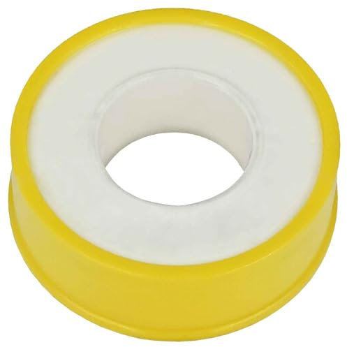 Gewinde Dichtband Teflon eine Rolle mit 12 Meter, Breite 12mm, Stärke 0,1mm PTFE Band Wasser Gas Abdichtung für Leitung