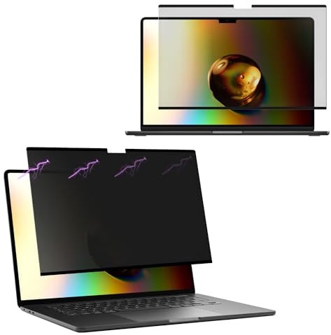 kwmobile Sichtschutzfolie für Apple MacBook Air 13 M4 2025 A3240 Folie - Blickschutzfolie Privacy Screen - Laptop Folie magnetisch - Anti Spy Folie - Laptop Schutz