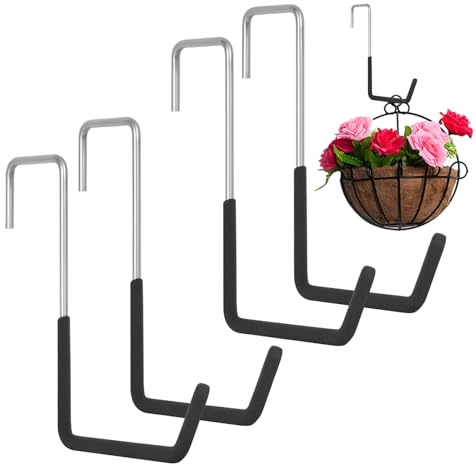 Heavy Duty Cycle Clothes Rack - Over The Door Metal Bike Rack | 4 Multipurpose Hooks for Bicycle Storage, Sports Equipment, Garden Tools, Organizer