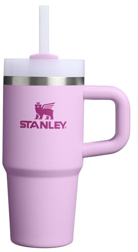 STANLEY Quencher H2.0 - Gobelet avec poignée et paille de 414 ml - Couvercle Flowstate à 3 positions - Porte-gobelet compatible avec les voyages - Gobelet isotherme en acier inoxydable - Sans BPA