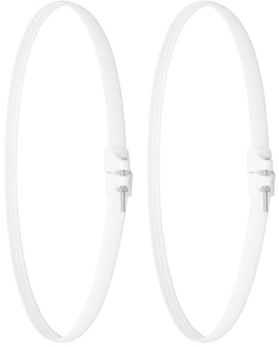2Pcs Fan Guard Clip Rings, ABS Iron 42.1 Inch for Wall and Pedestal Fans | White Locking Hoops, Quick Installation, Enhanced Stability, Anti Wear Child Safety, Electric Fan Accessories