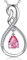 Ginomay Cadeaux d'Anniversaire Octobre Fille Pour Toujours Amour Collier Infini Femme Tourmaline Rose Bijoux en Argent Sterling