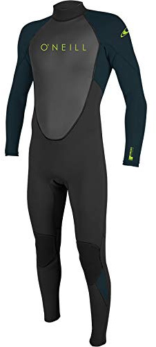 O'Neill Wetsuits Reactor II - Muta intera in neoprene con cerniera posteriore, nero/ardesia, taglia 12