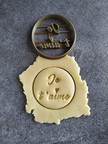 3DKOUPE - Emporte-pièce rond - Je t'aime - Couleur au choix - Conçu et fabriqué en France