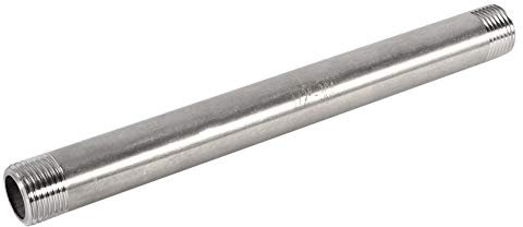 Mamelon - Tubes et tuyaux en acier inoxydable Raccords SS304 200mm BSP 1/4 1/2 3/4 1 Homme X fileté mâle de raccords de tuyauterie (1Pc) (Taille : 1/2BSP)
