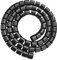 YINSONG Gaine Spirale Organisateur du Câble - Protection de Câble en Plastique Flexible 10 Meter Ideal pour Ranger ou Cacher les Câbles, Noir, 22mm