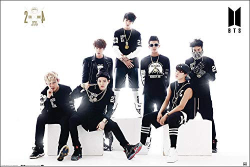 BTS Poster Black and White (91,5cm x 61cm) + Geschenkverpackung. Verschenkfertig!