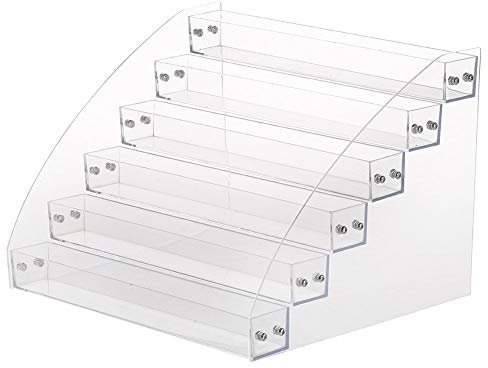 Nagellack Display Ständer, 6 Arten dauerhafte Nagellack Acryl klar Make-up Display-Ständer Rack-Organizer-Halter (Six Layers)